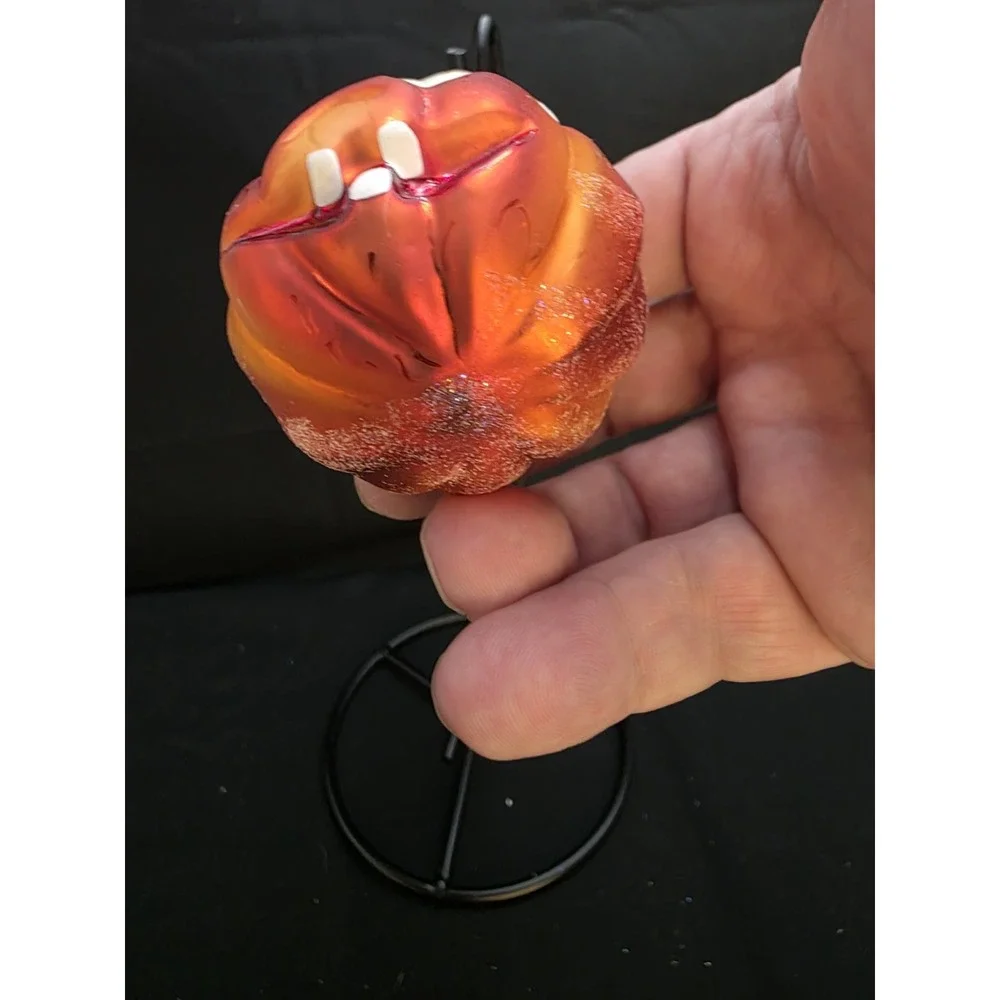 VTG Christopher Radko Trick Or Treat Halloween Witch Glass Ornament Ghost 4.5